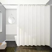 白色防霉浴帘洗澡帘子挂帘隔断帘浴间防水布窗帘卫生间浴室帘涛森