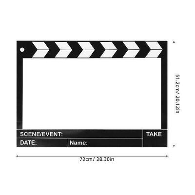 Classic Black White Movie Clapper Board Photo Booth Frame