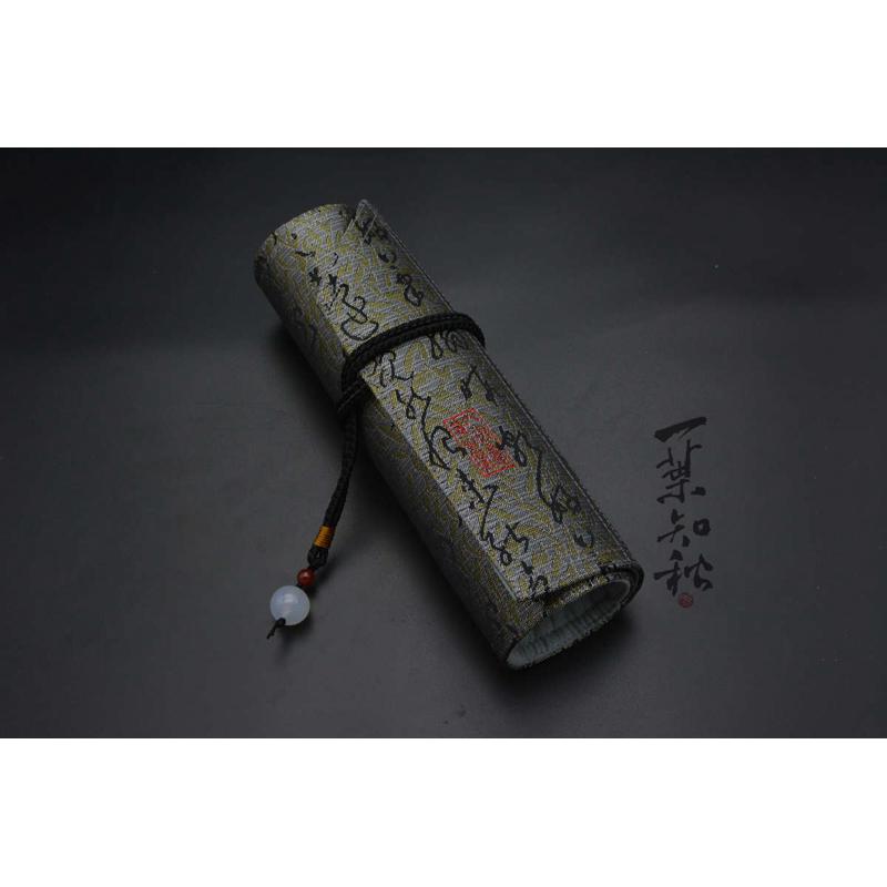 包邮一叶知秋手作 古风名书怀素自叙帖钢笔收纳包笔帘古风卷笔袋