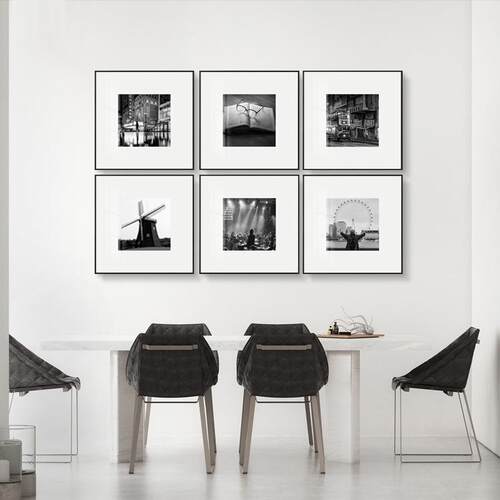 黑白摄影组合装饰画小众艺术样板房工作室卧室书房咖啡厅壁画办公