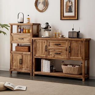 L7餐边柜实木纳玄关柜美式 古复做旧客GEM厅收柜木质茶柜水茶柜整