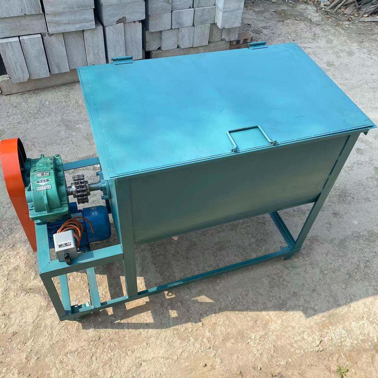 泥炭土混合拌料机 1立方大型卧式混合机 卧式花土质土混料设备