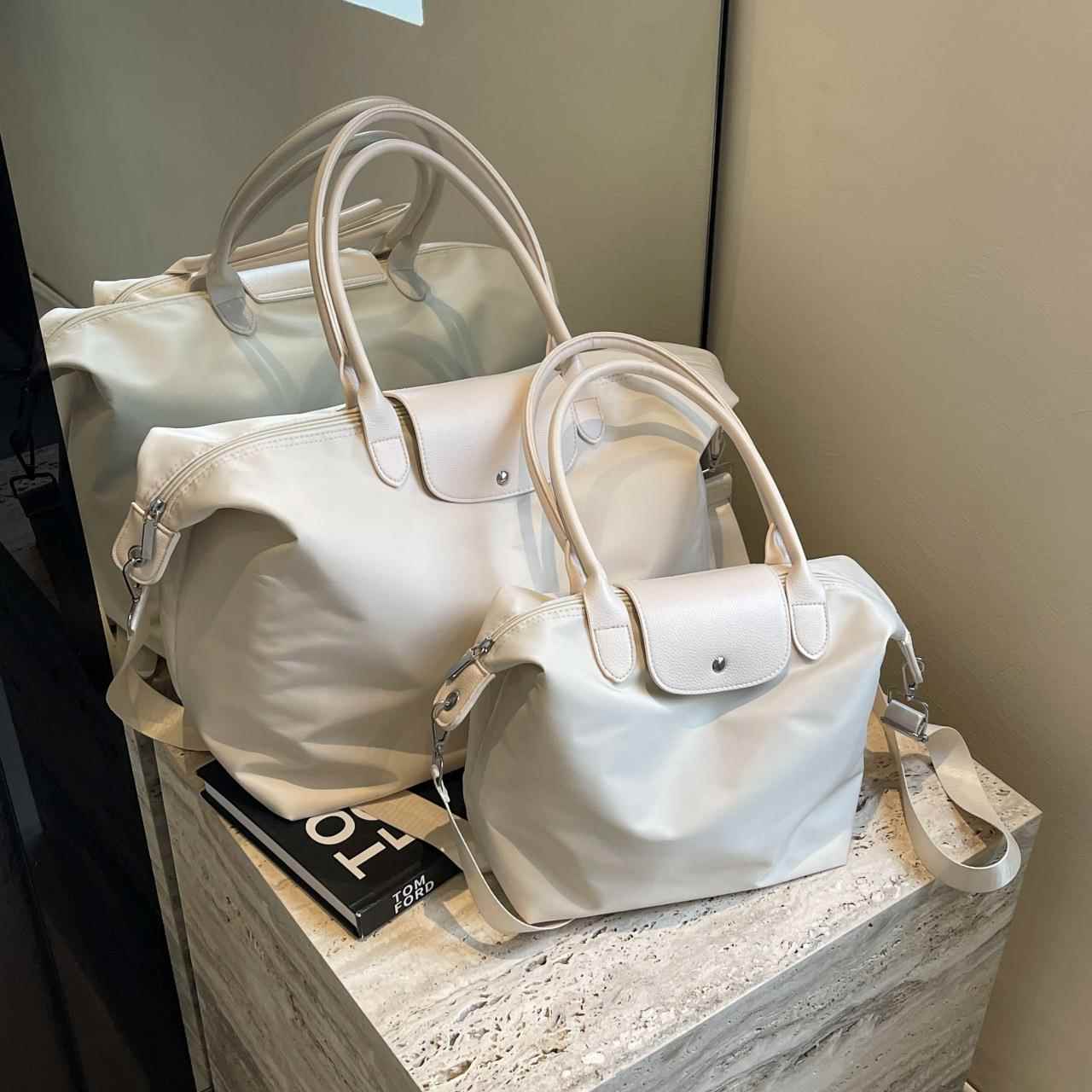 跨境手提旅行包韩版纯色出差行李包袋收纳待产包运动训练健身包