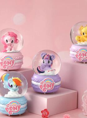 彩色小马发光水晶球独角兽小号水球摆件儿童生日礼物发亮礼品