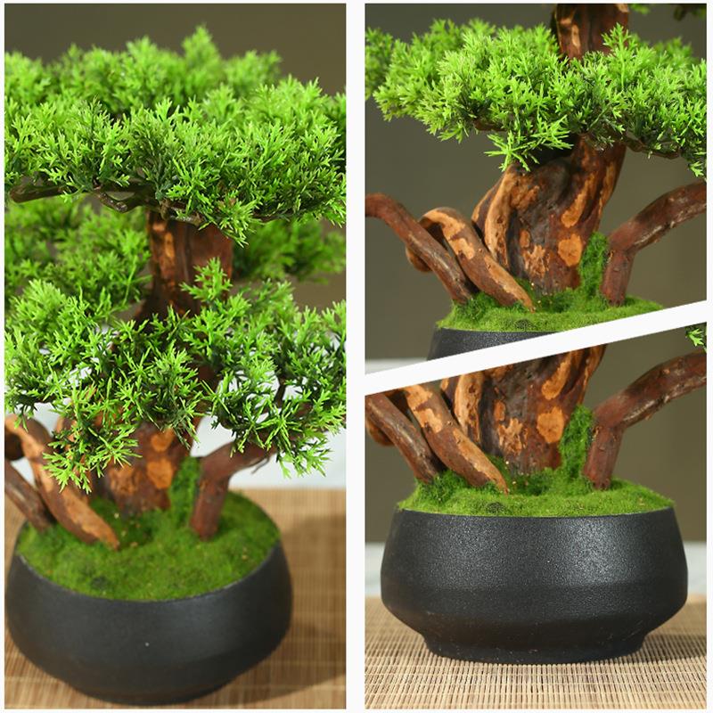 装饰品绿植仿真迎客松盆家居室内客景M00190盆栽酒店厅关玄桌面装