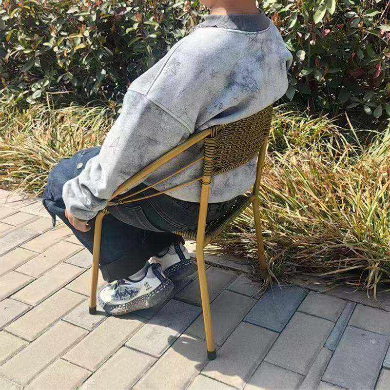 藤椅椅小557藤椅单人靠椅休背闲靠背家凳矮藤阳台老人椅