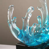 装 饰品客厅电视柜品摆件高档办公室老板摆设奢浪花轻风生水酒柜起