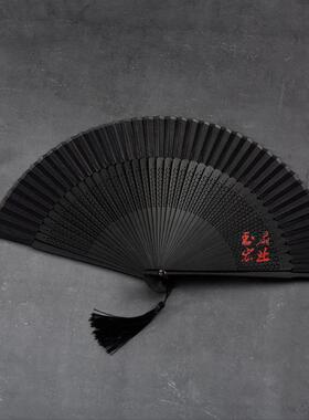 风女士中国扇子扇子舞蹈汉服竹雕