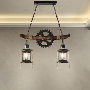 式 2吊灯客厅餐古厅卧室吧台餐桌火锅奶茶店风创美意齿轮工 复0329