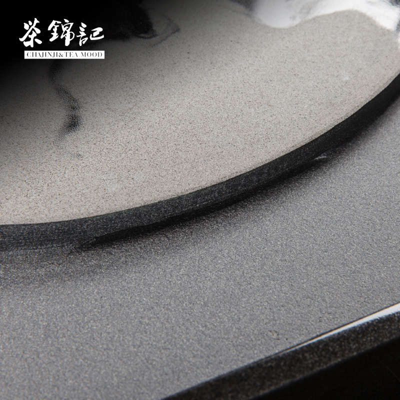 26X8乌金石茶盘家用整块天然石茶具托盘现代简约正方形干泡茶台