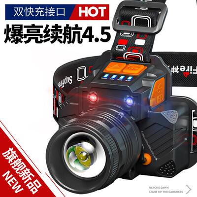 神火hl58头戴式头灯强光充电旋转变焦超亮户外钓鱼专用矿灯手电筒