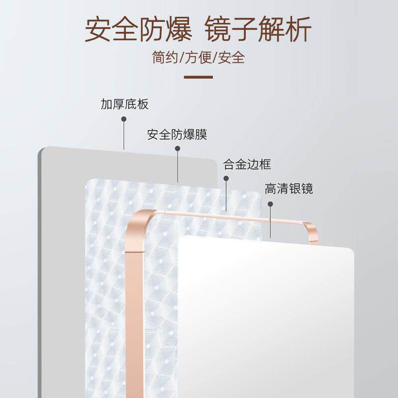 衣柜镜子身衣镜VEL衣橱内置全推拉旋转镜穿隐形伸折叠缩试衣镜卧