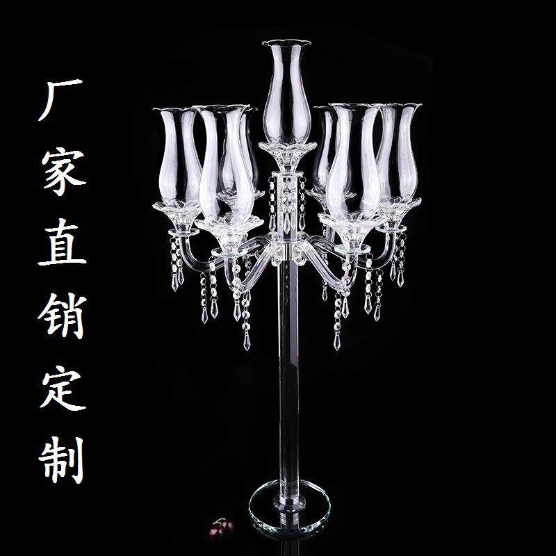 创意蜡烛托水晶布置烛台工艺品欧式摆件现代引路蜡烛台婚庆道具