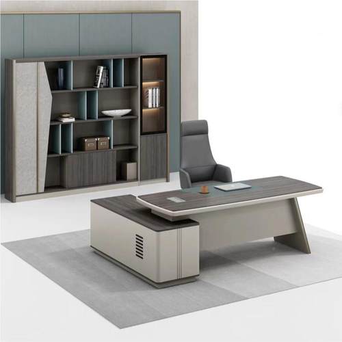 总裁办公老板桌简约现轻奢董事办班公室烤长漆大台办公桌椅代组合