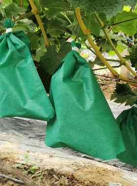 露天无纺布葡萄套袋铁丝扎口果林大棚透气防虫防鸟瓜果保护套袋