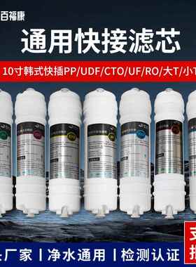 净水器韩式快接一体滤芯10寸PP棉前置炭后置T33多规格配件过滤芯