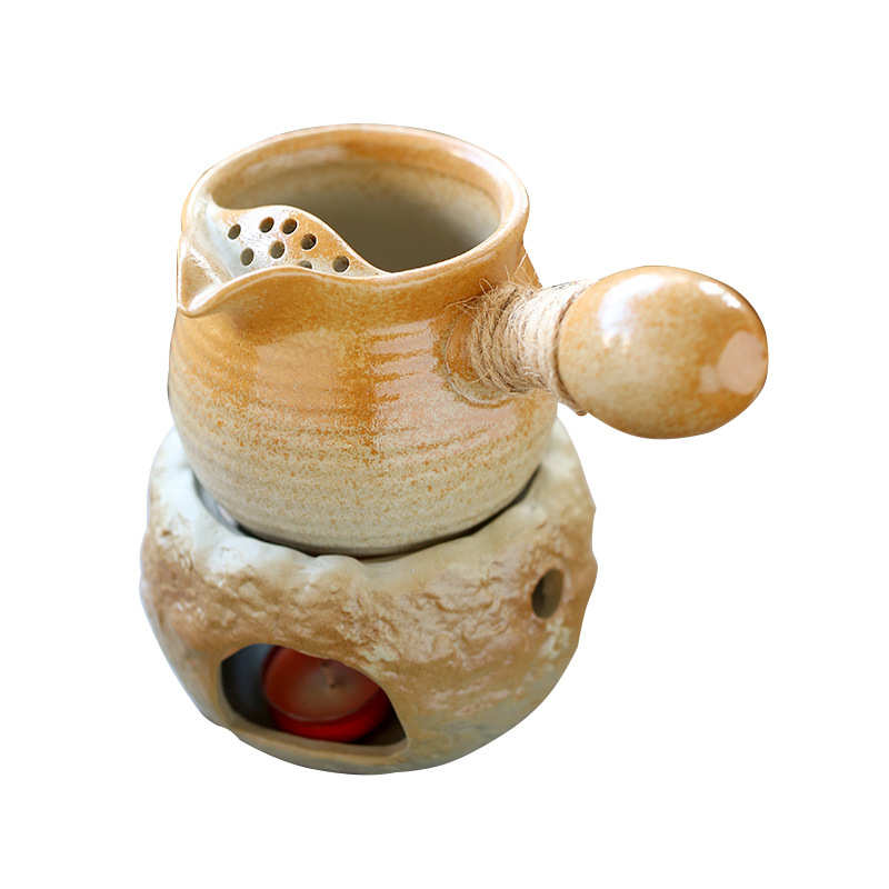 粗陶温茶炉小火炉蜡烛煮茶底座保温暖茶器提香器烘茶炉围炉仿石头