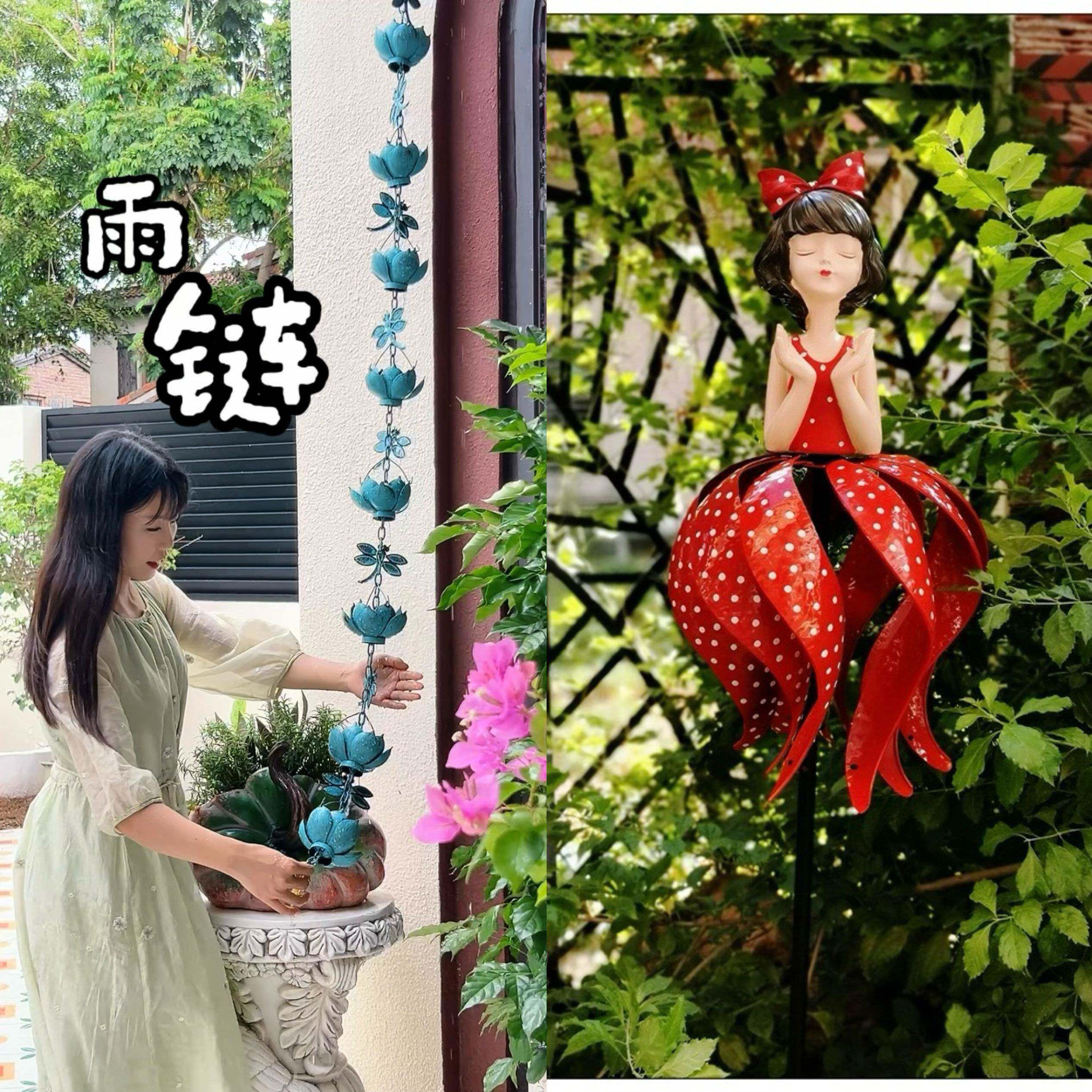 佳鲤推荐花园创意铁艺公主裙娃娃爬藤架月季铁线莲花雨链架庭院