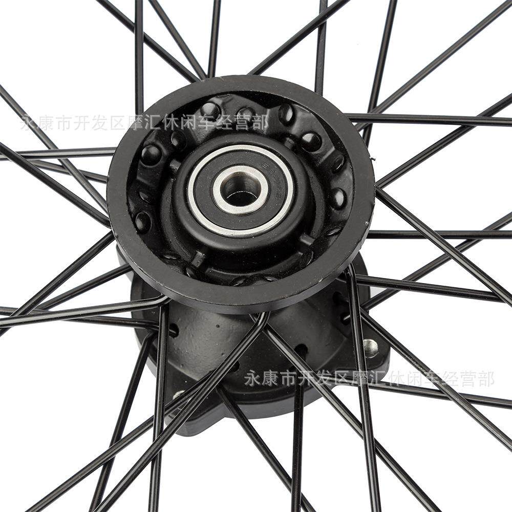 越野摩托车配件 CRF70 XR小高赛1.60 x 17前轮毂轮圈黑色钢丝总成