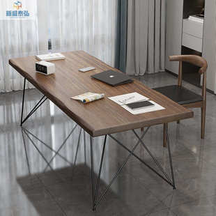 新中式北欧实木办公桌电脑桌家用简约长条书桌现代设计工作台