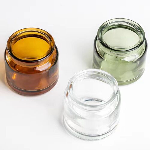 现货小号玻璃香薰蜡烛杯100ml200ml烛台木塞玻璃罐茶色玻璃瓶