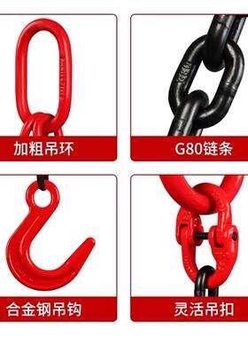 起重链G条大开口吊索具0锰IQM钢组合吊钩起重装吊环行车吊车8吊工