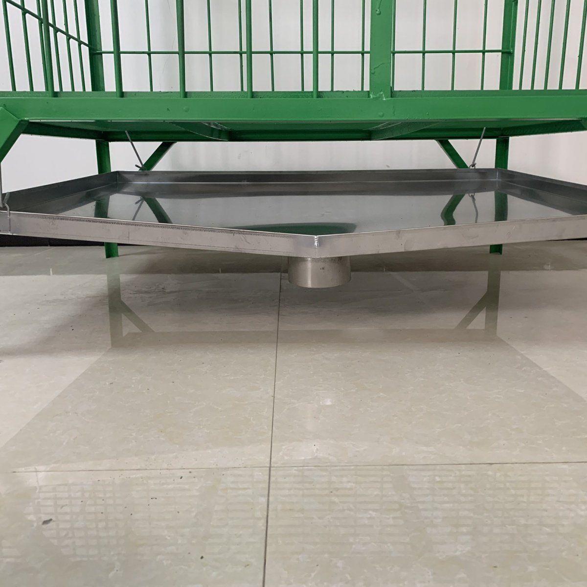 狗笼狗厕所大型犬漏斗底盘接尿盘加固加厚不锈钢狗厕所直排下水道