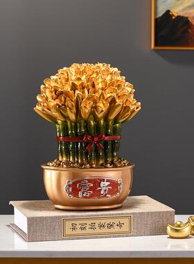 中式瓷富贵竹盆栽摆富贵竹中件高客厅办公室节节升富贵盆乔迁新陶