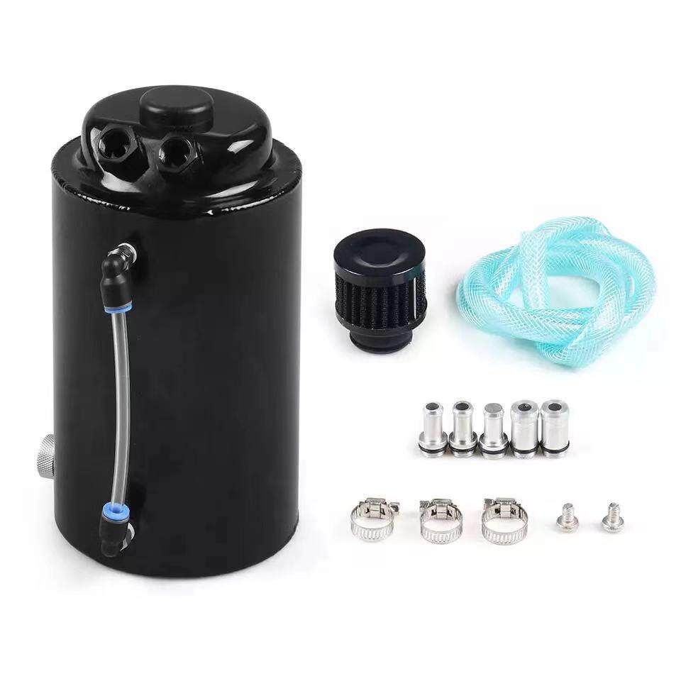 工厂汽车改装通用2L机油壶 圆柱型两用机油透气壶过滤器 空滤油罐