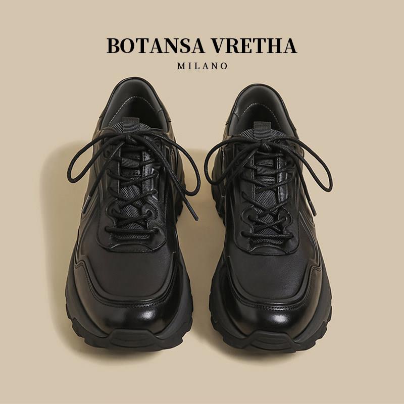 意大利BOTANSA VRETHA&BV2026年春季圆头阿甘鞋深口纯色老爹鞋男