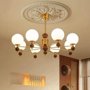 法式 卧室主人房复古餐厅吊灯魔豆餐厅吊灯具 中古风客厅灯吊灯美式