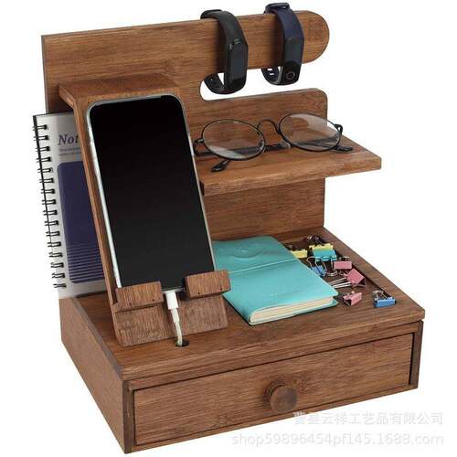 茶几收纳盒手机客厅手表支架床头桌面手机杂物抽纸盒厂家直供