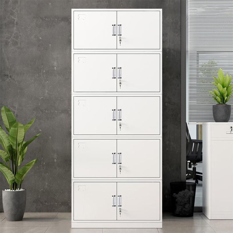 文分体五节柜钢料制落地储物柜带锁铁室皮柜子办XD006公资档案储