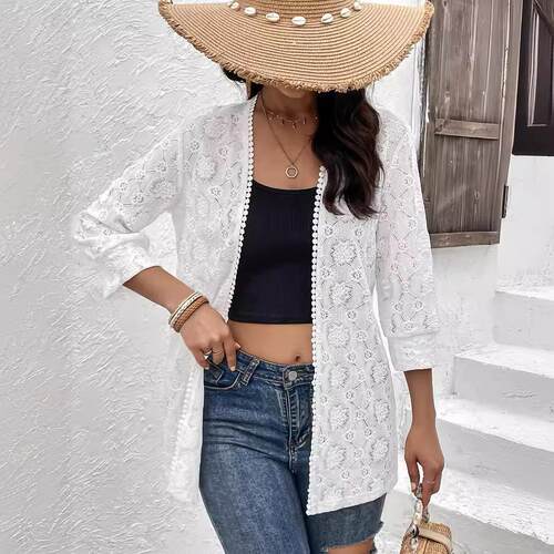 Lace patchwork lace cardigan, women's jacket, top, women's