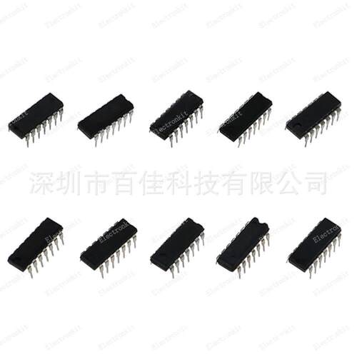 10种集成电路IC芯片直插74HC系列00/02/04/08/86/125/74HC132盒装