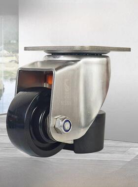 304不锈钢富玛轮40F60F80F120F水平可调脚轮防水防锈重型万向轮