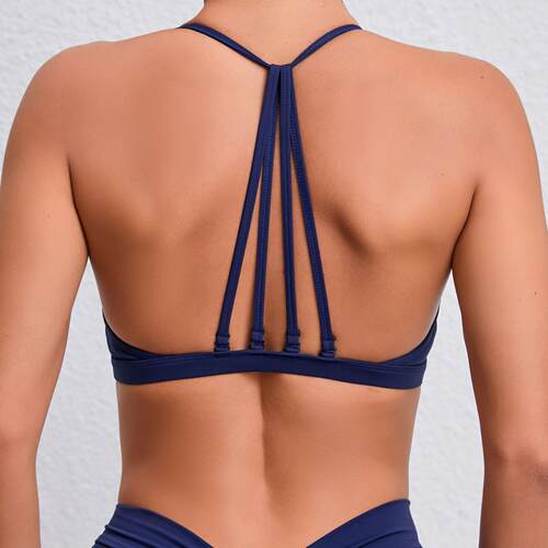 Detachable shoulder strap yoga top for women, tight