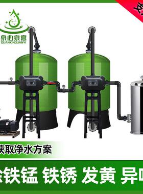 1-50吨除铁锰砂过滤器去铁锈发黄异味软化水去离子地下水处理设备