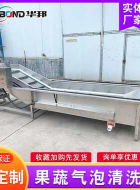 全自动清洗机 白菜叶韭菜气泡清洗机 大型不锈钢果蔬清洗设备