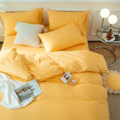 系纯色棉四件套全棉绒床日单被罩床品纯棉被套三件套床上4LZC纯色