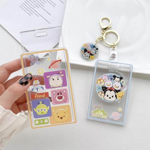 key Mouse Keychain School Bag Charm Toy Story Id Card Holder