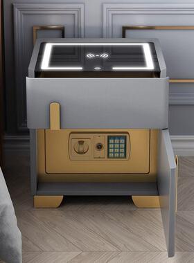 智能床头柜保险柜能家用一充体多功卧室QOM带灯线电防盗无新款床