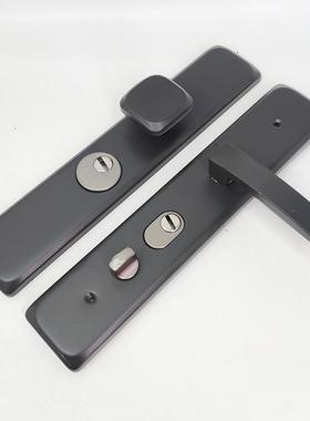 防盗门进入门铁门门把手机械门锁加厚单活动门把手进入门方球灰色