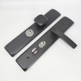 防盗门进入门铁门门把手机械门锁加厚单活动门把手进入门方球灰色