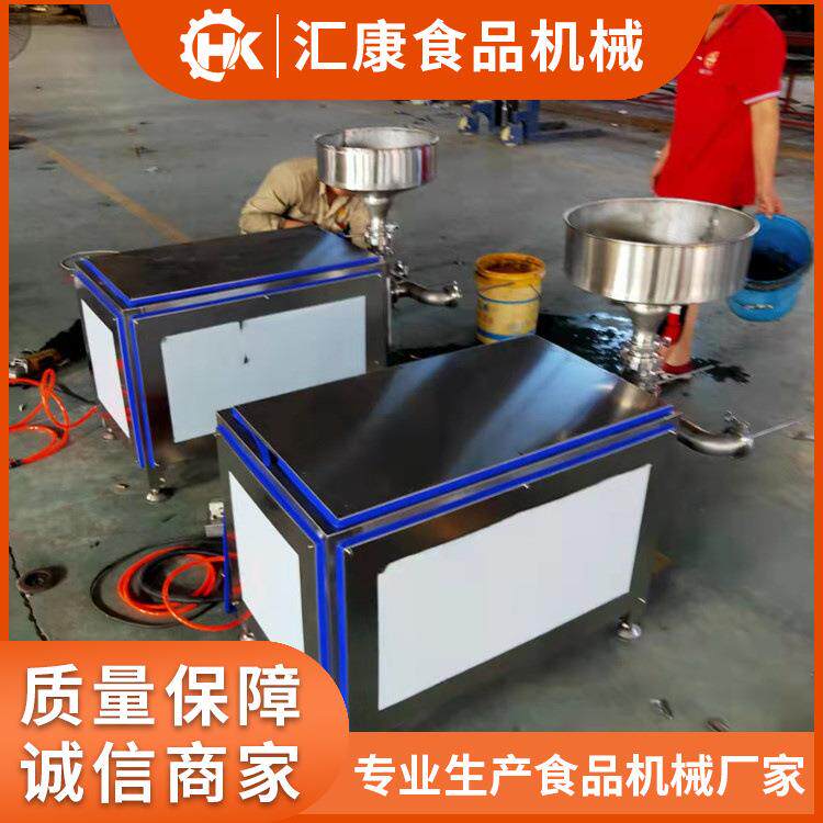 汇康机械研发液压灌肠机齿轮灌装机多种肠类加工成套流水设备