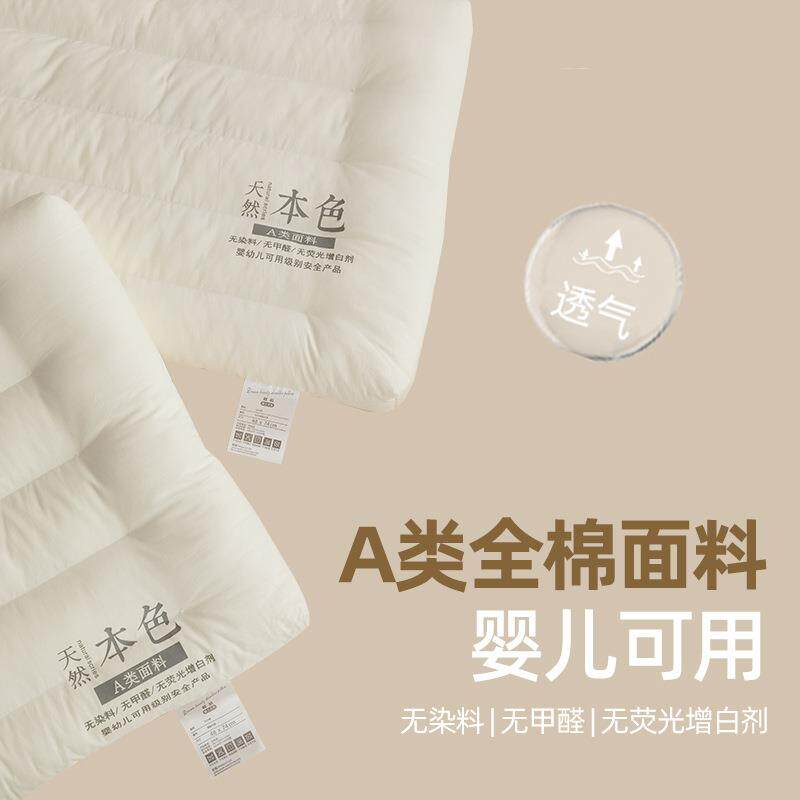 新款直销新款A类母婴级全棉枕头学生宿舍羽丝棉枕芯酒店民宿靠垫