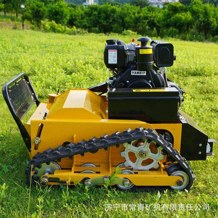 草原履带柴油割草机厂家河堤水坝遥控碎草机农用园林修剪除草机