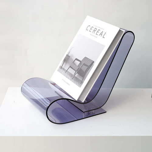 现代抽象亚克力书架杂志架样品房售楼部门市直播间桌面装饰摆件