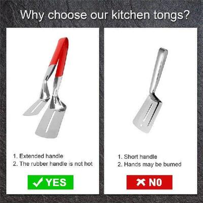 D9-2 PCS Anti-Scald Extended Handle Spatula Tongs
