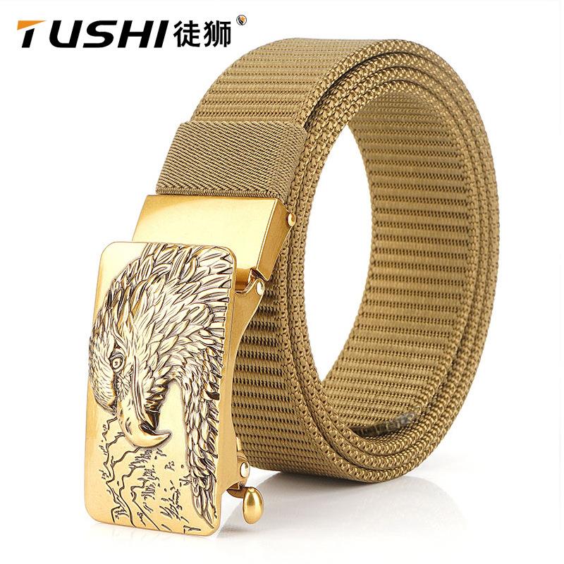 新款复古休闲百搭士帆布腰带 自动扣皮带女士裤带尼龙裤带